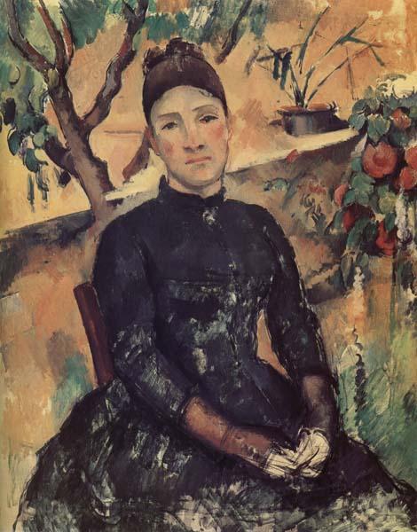 Paul Cezanne Madame Cezanne in the Conservatory
